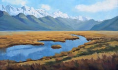 Majestic Mountains, Gemälde, Öl auf Leinwand