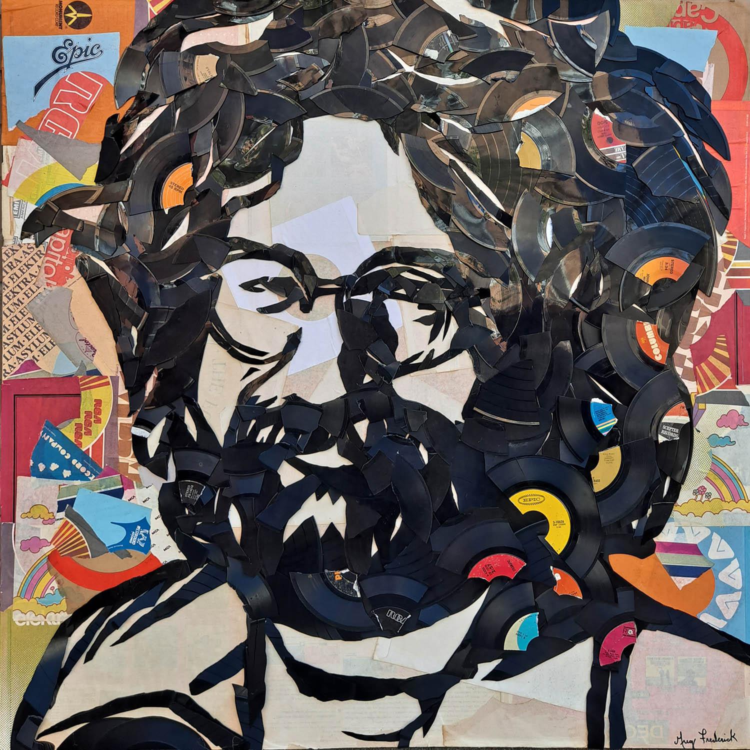 Jerry Garcia Wood Panel by Greg Frederick, 2022