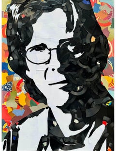 Phil Lesh Mixed Media Artwork, Pop Art Style, Canvas, 36x48 Inches