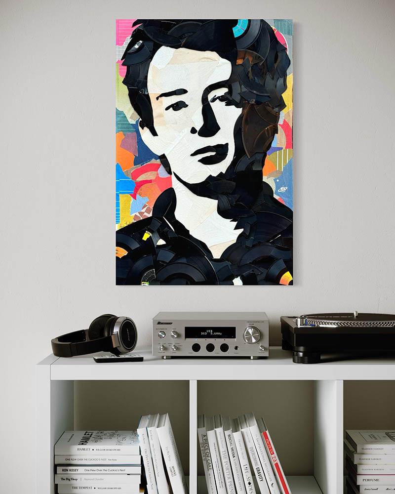 Thom Yorke (Radiohead) – Mixed Media Art von Greg Frederick