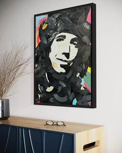 Tom Petty Mixed Media Artwork, Street Art Style, Framed, 2010-