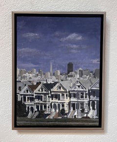 "Painted Ladies" (2025) By Greg Gandy, Original Realist Oil CItyscape Painting