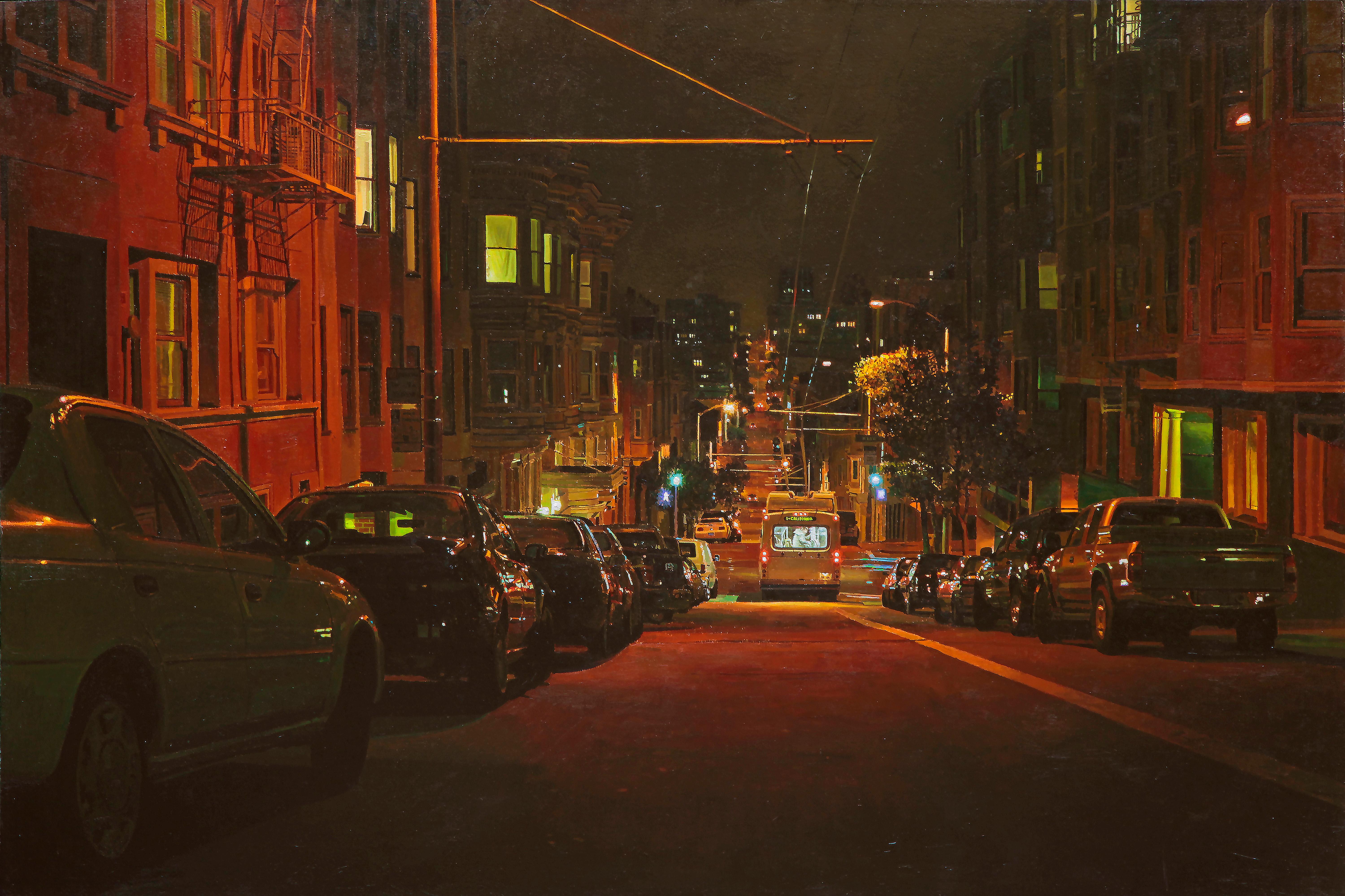 Greg Gandy Still-Life Painting - "California" (2025) Oil Cityscape Painting on Canvas