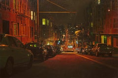 "California" (2025) Quadro di paesaggio urbano a olio su tela