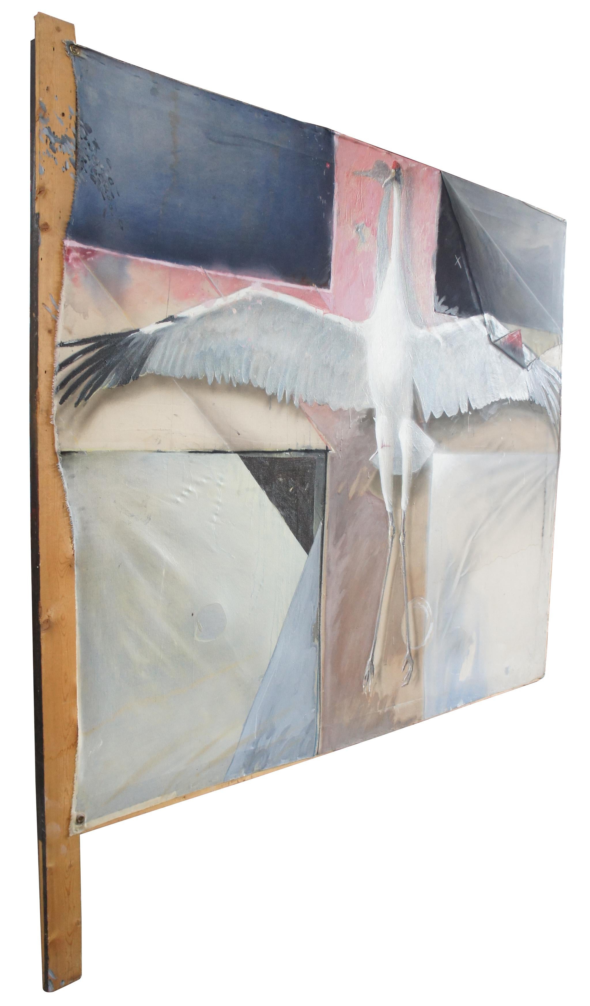 Greg Glazier mixed-media oil on canvas painting crucified Sandhill crane stork

Greg A Glazier is an active artist in Salt Lake City, Utah.