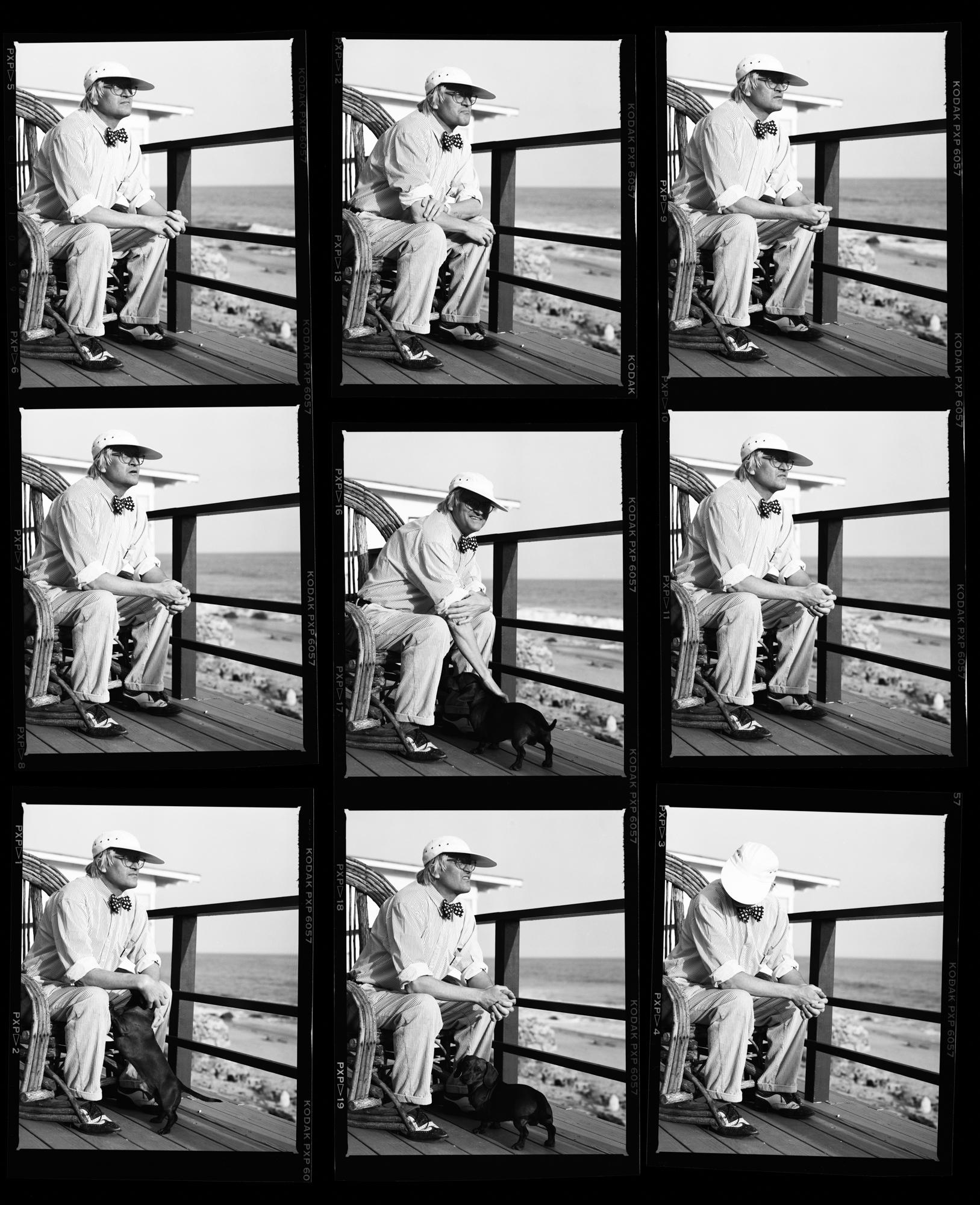 Portrait Photograph Greg Gorman - David Hockney planche contact, 21ème siècle, Contemporain, Celebrity, Photographie
