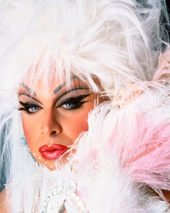 Retro Divine with feathers, 21st Century, Contemporary, Celebrity, Photography