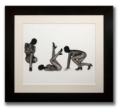 “Nisa Triptych” Limited Hand-Signed Gelatin Silver Print by Greg Gorman, Framed