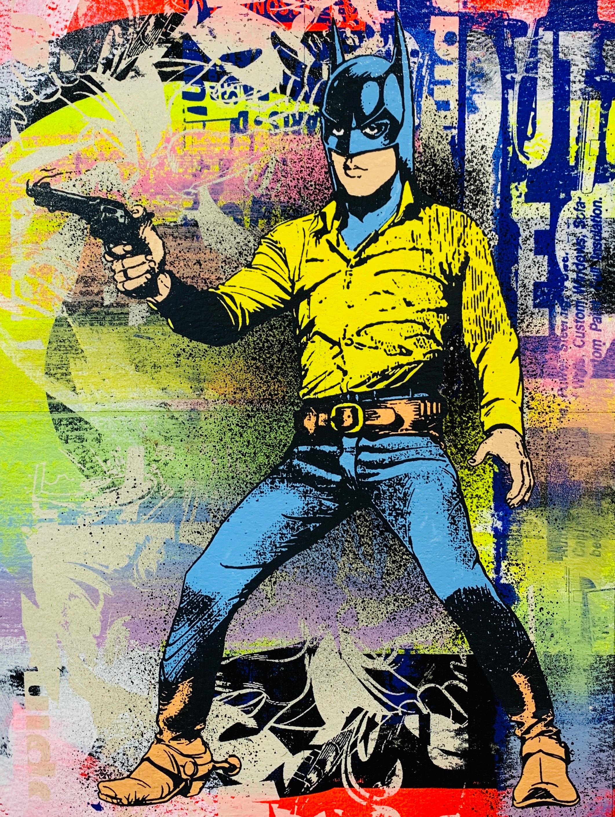 Greg Gossel Figurative Painting - Gotham Cowboy