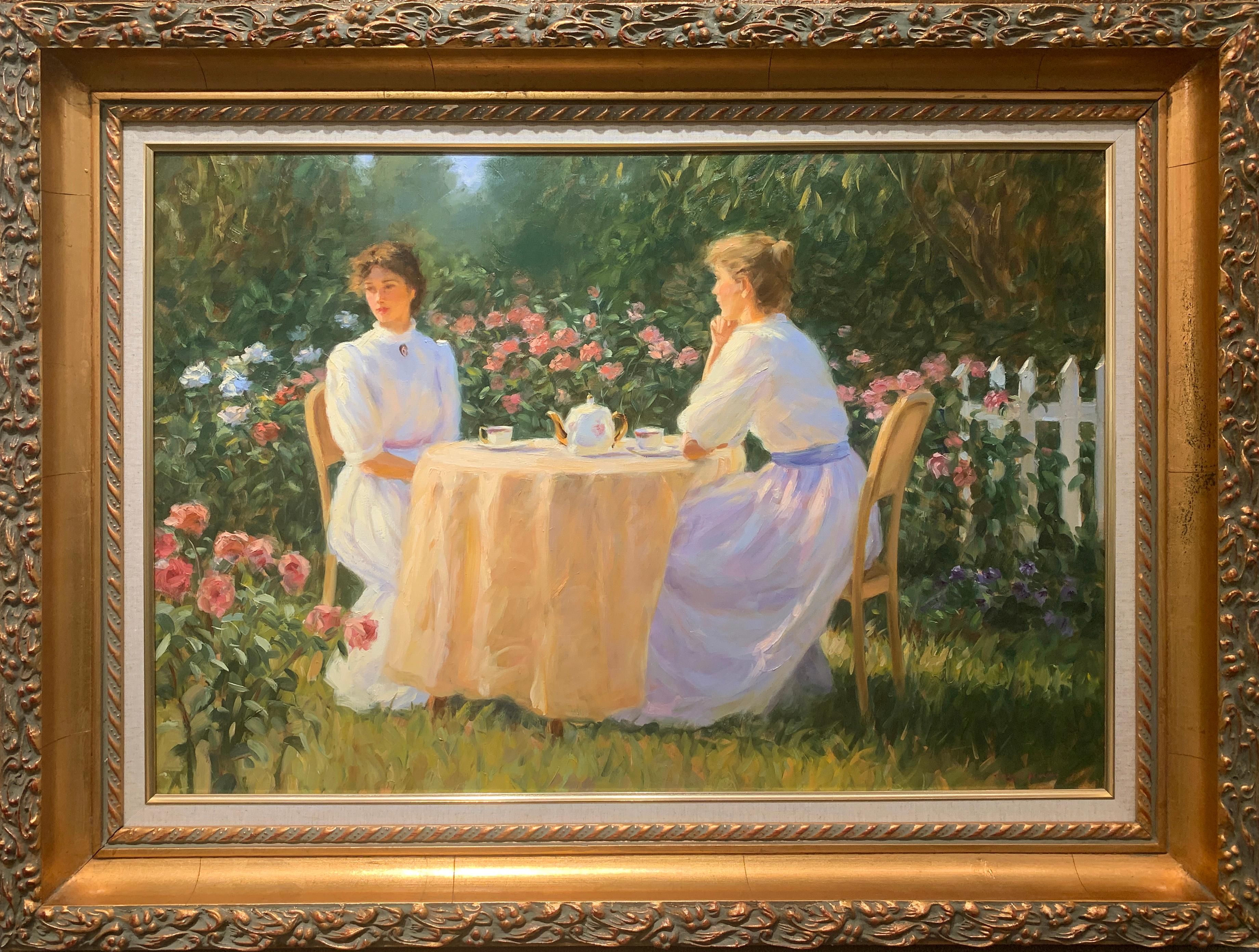 morning tea painting the past