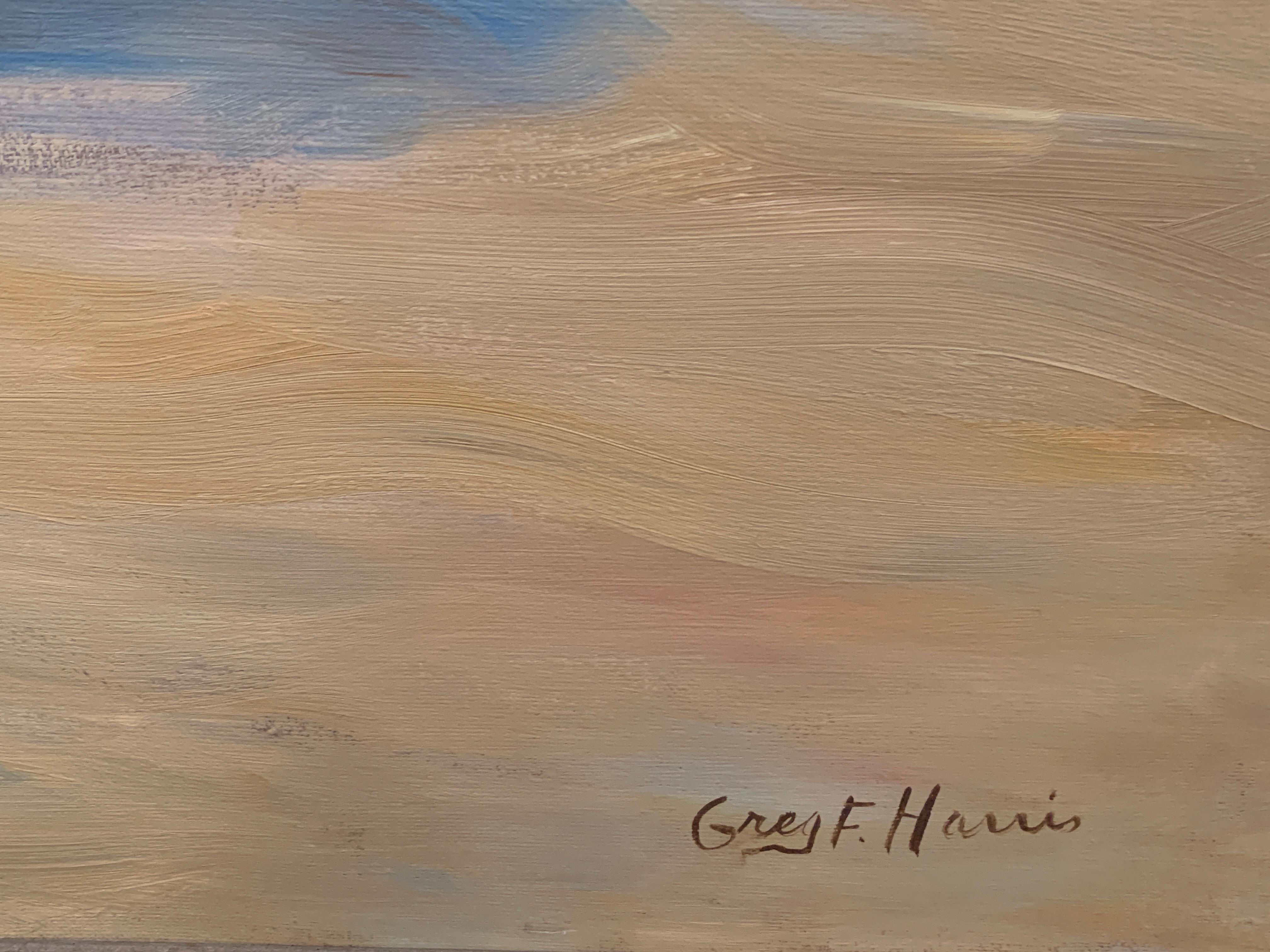 „On The Beach“, Greg Harris, Original Öl, figurativ, Landschaft, 36x48 in. im Angebot 2