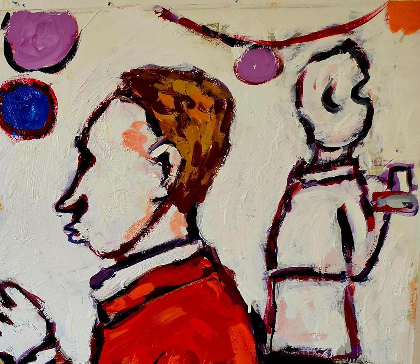 Danza Greenwich, Pintura al óleo contemporánea sobre lienzo de Greg Kessler en venta 1