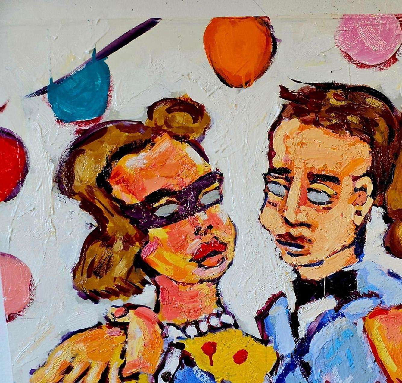 Danza Greenwich, Pintura al óleo contemporánea sobre lienzo de Greg Kessler en venta 2