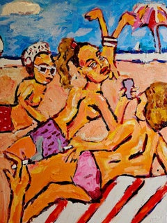 Marmaris, Pintura al óleo contemporánea sobre lienzo de Greg Kessler