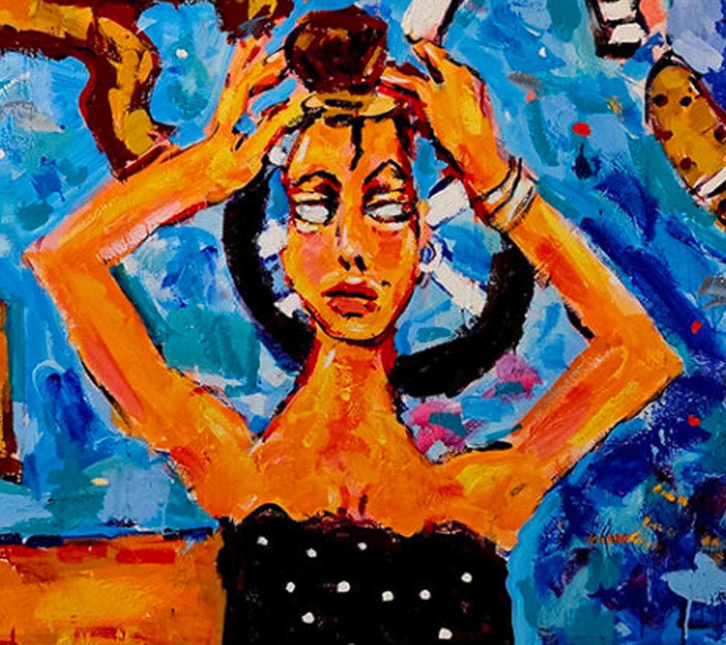 La casa del infinito, pintura al óleo contemporánea sobre lienzo de Greg Kessler en venta 1