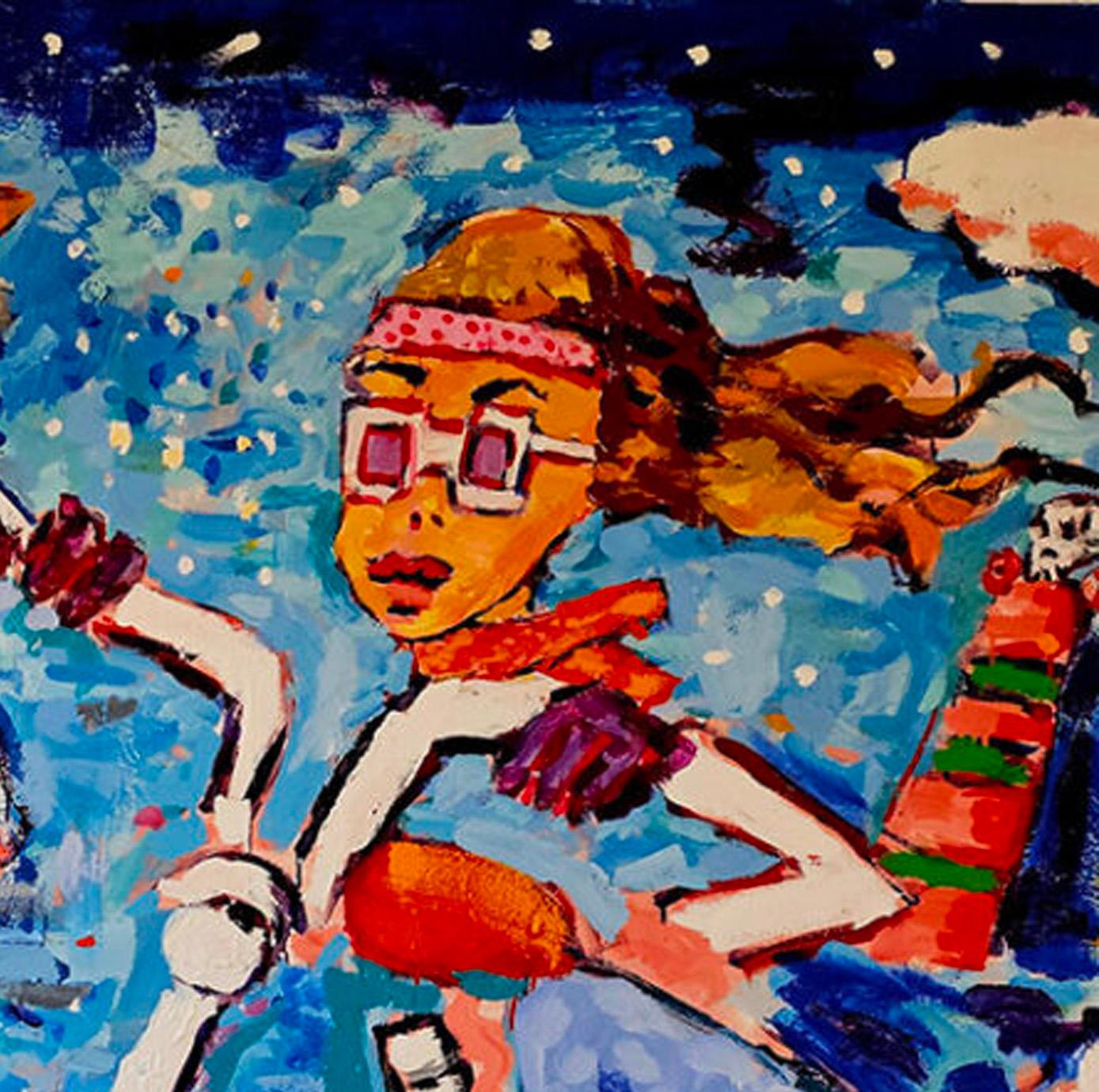 La casa del infinito, pintura al óleo contemporánea sobre lienzo de Greg Kessler en venta 2