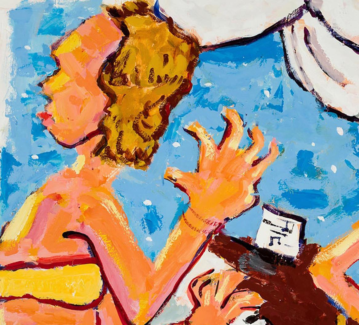 Il mistero dell'omicidio, dipinto a olio su tela in stile contemporaneo di Greg Kessler in vendita 2