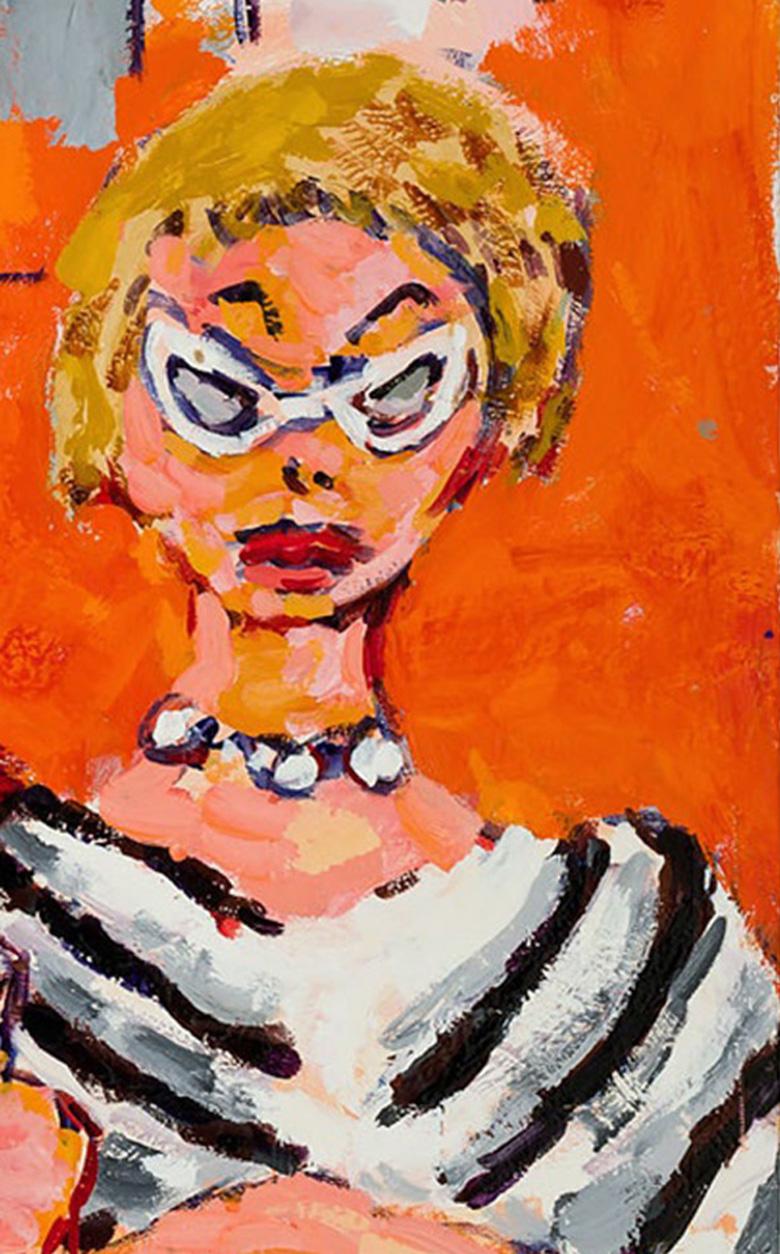 Il mistero dell'omicidio, dipinto a olio su tela in stile contemporaneo di Greg Kessler in vendita 3