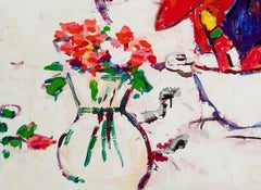 Il ricevimento 2, dipinto a olio su tela in stile contemporaneo di Greg Kessler