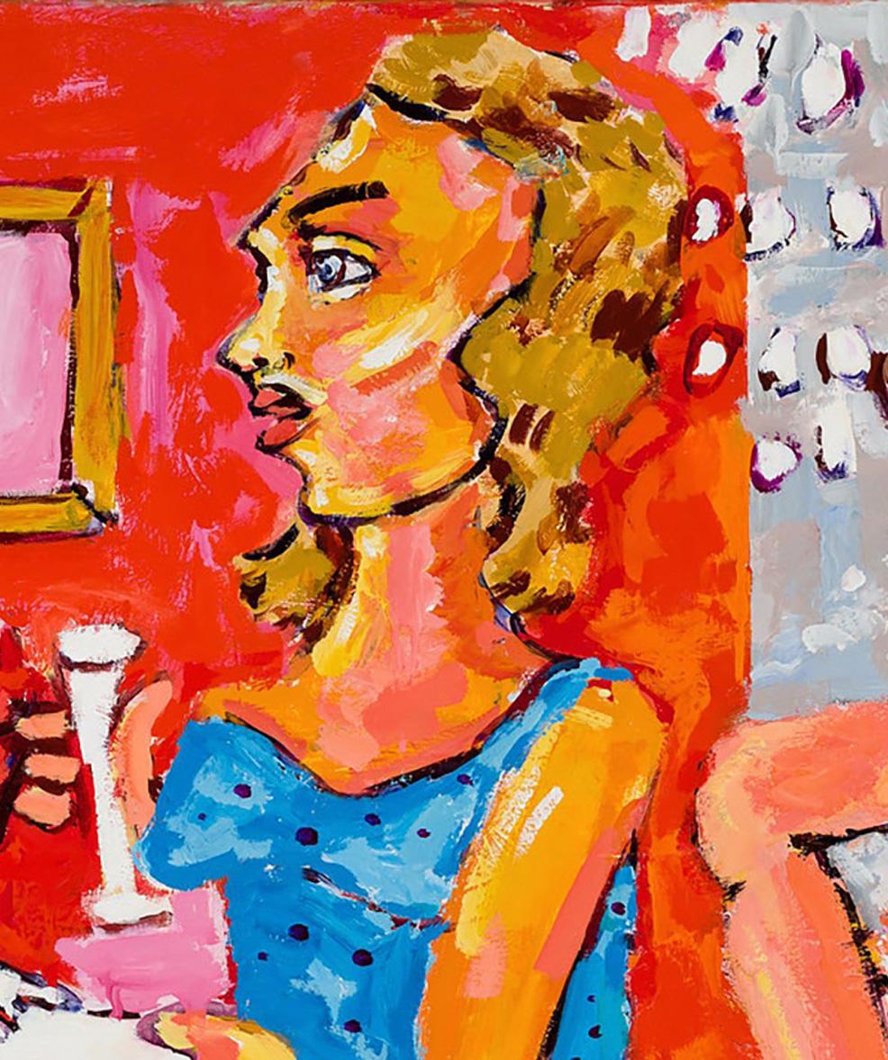 The Reception 2, Zeitgenössisches Ölgemälde auf Leinwand von Greg Kessler im Angebot 2