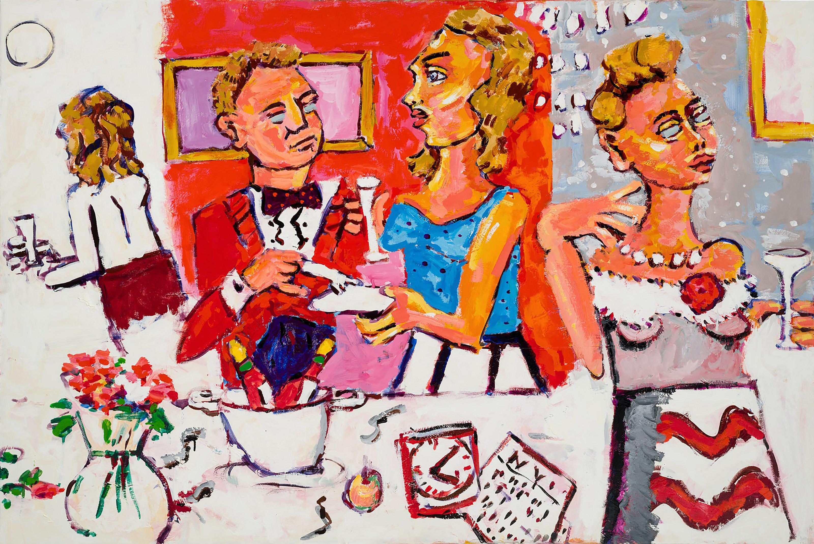 Die Rezeption 2
Greg Kessler, Amerikaner (1966)
Datum: 2024
Öl auf Leinwand
Größe: 40 x 60 Zoll (101,6 x 152,4 cm)