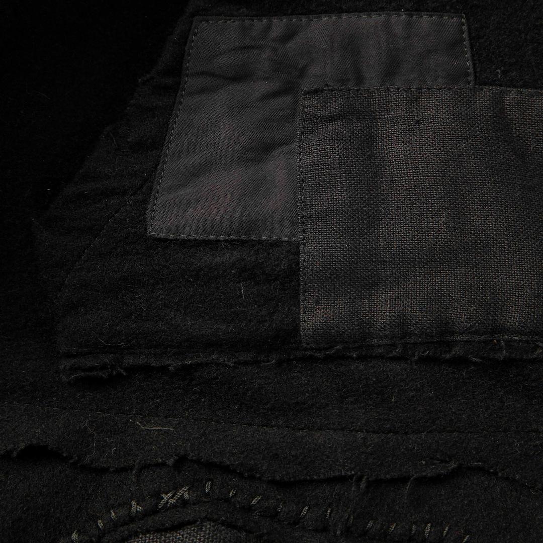 Greg Lauren Felpa con cappuccio con design a toppe nere taglia XXL In condizioni ottime in vendita a London, GB