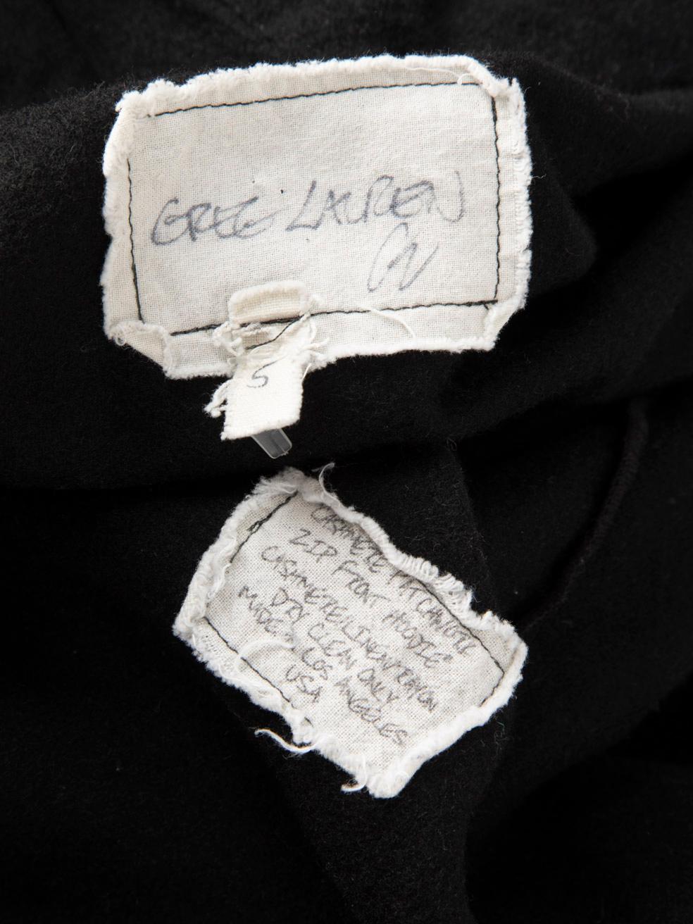 Greg Lauren Felpa con cappuccio con design a toppe nere taglia XXL in vendita 2