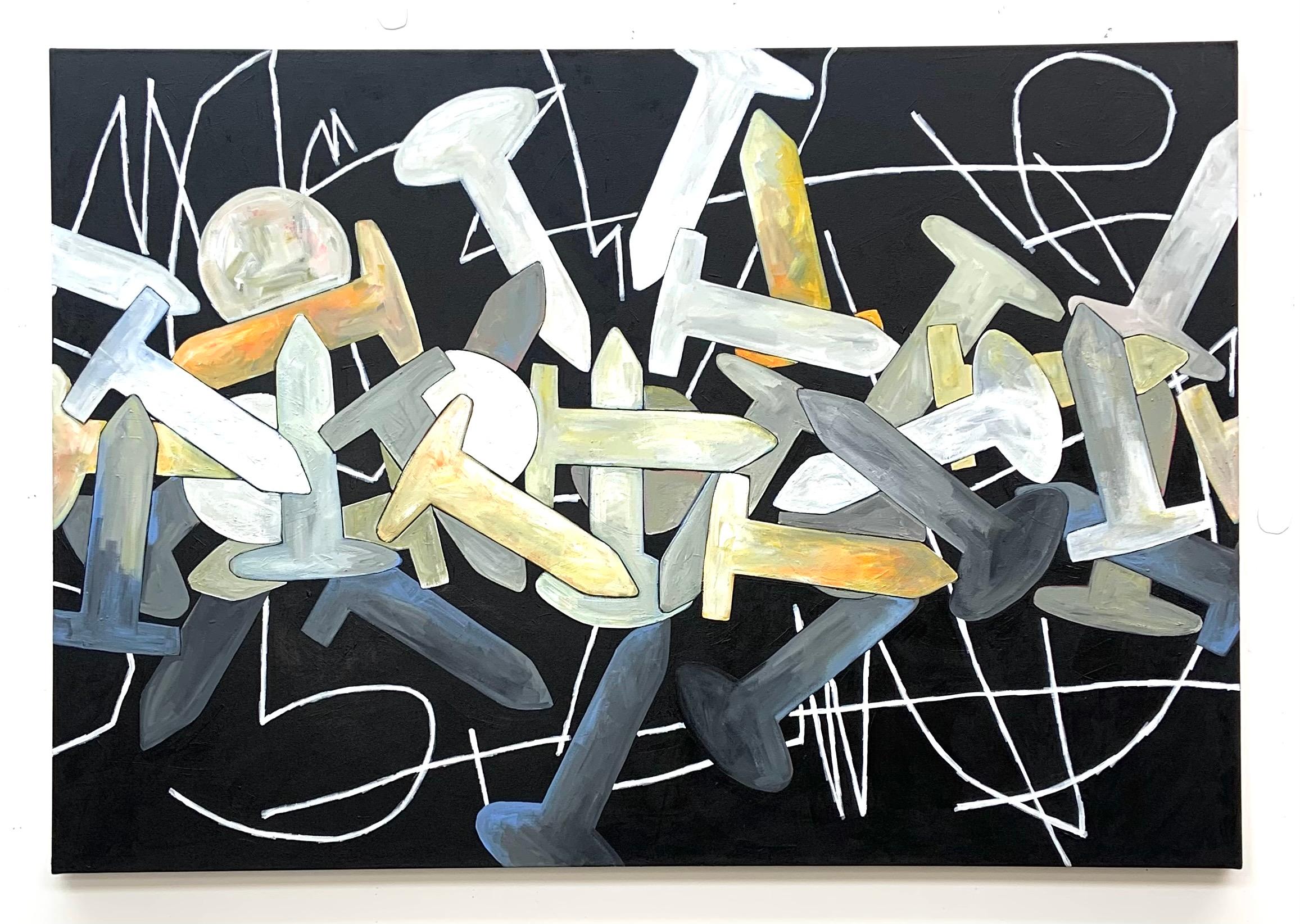 Greg Ludlow, Chalkboard Series: Forecast, Acrylic on Canvas, 2021