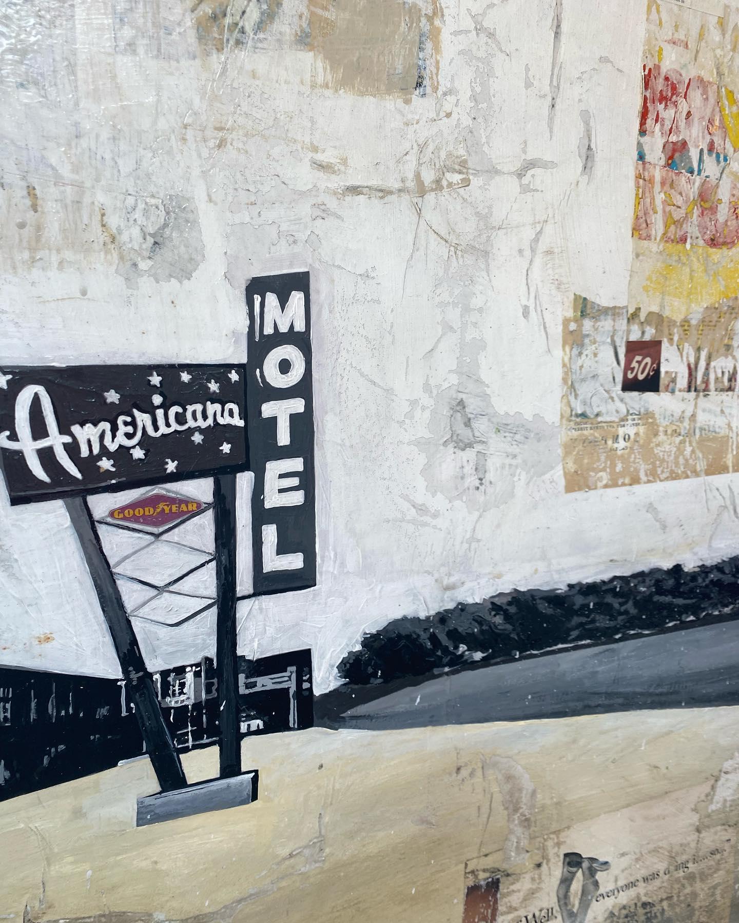 Text/Pop/Route 66_American Play Diptych, 2021_Greg Miller_Acrylic/Collage/Panel For Sale 5