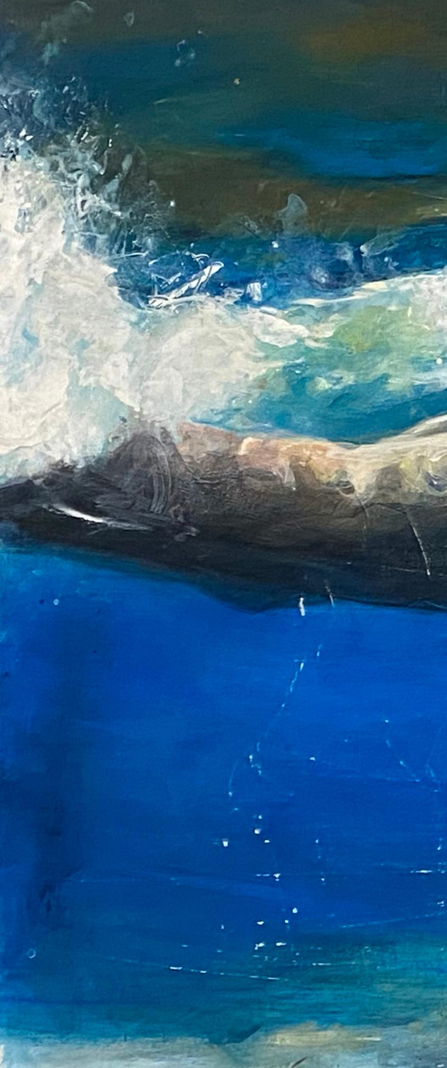 Bayside_2022_Greg Miller_Acrylic/Collage_Figurative/Swimmer/Waterscape For Sale 2