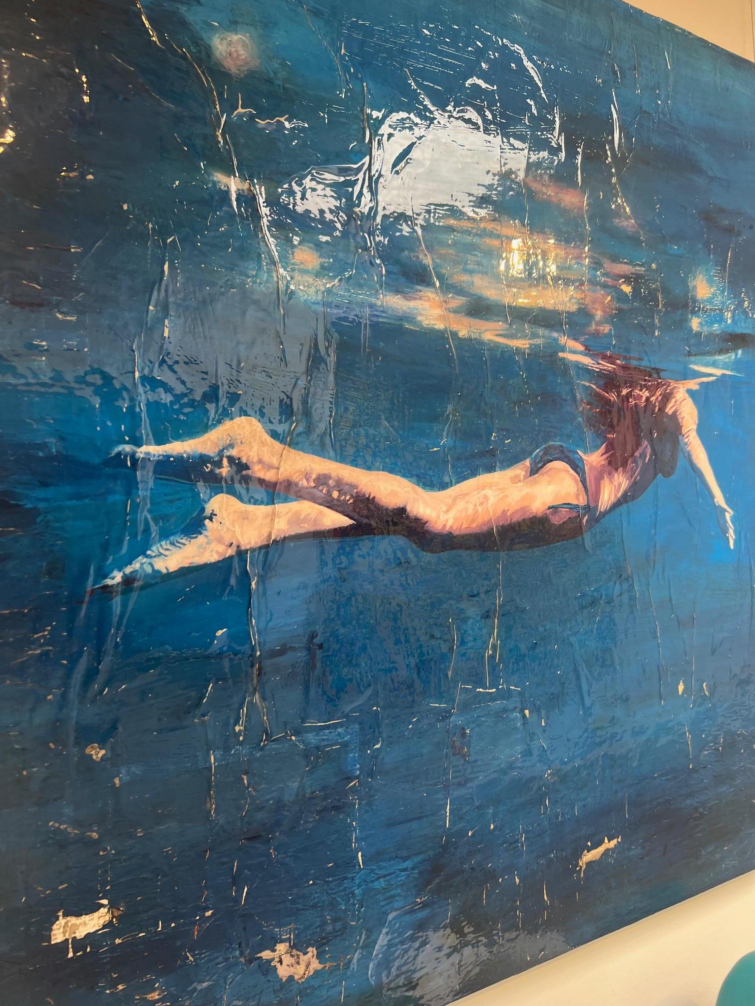 Collage/Mixed Media_Figurative/Swimmer/Waterscape_Seaside_Greg Miller, 2024 For Sale 3