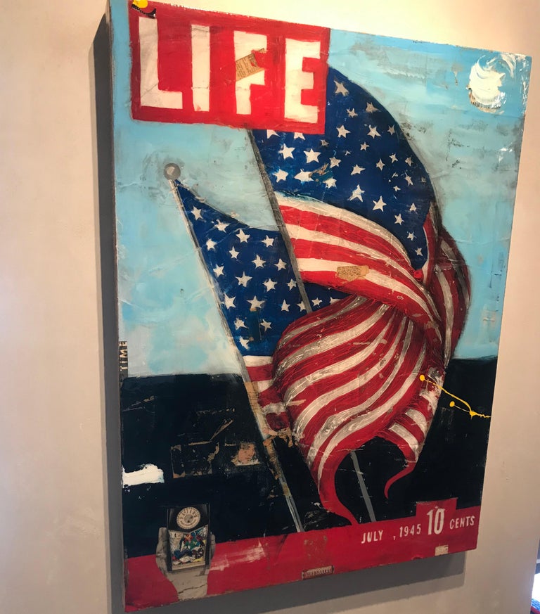 Greg Miller Life40 x 30 inch NeoPop mixed media collage and