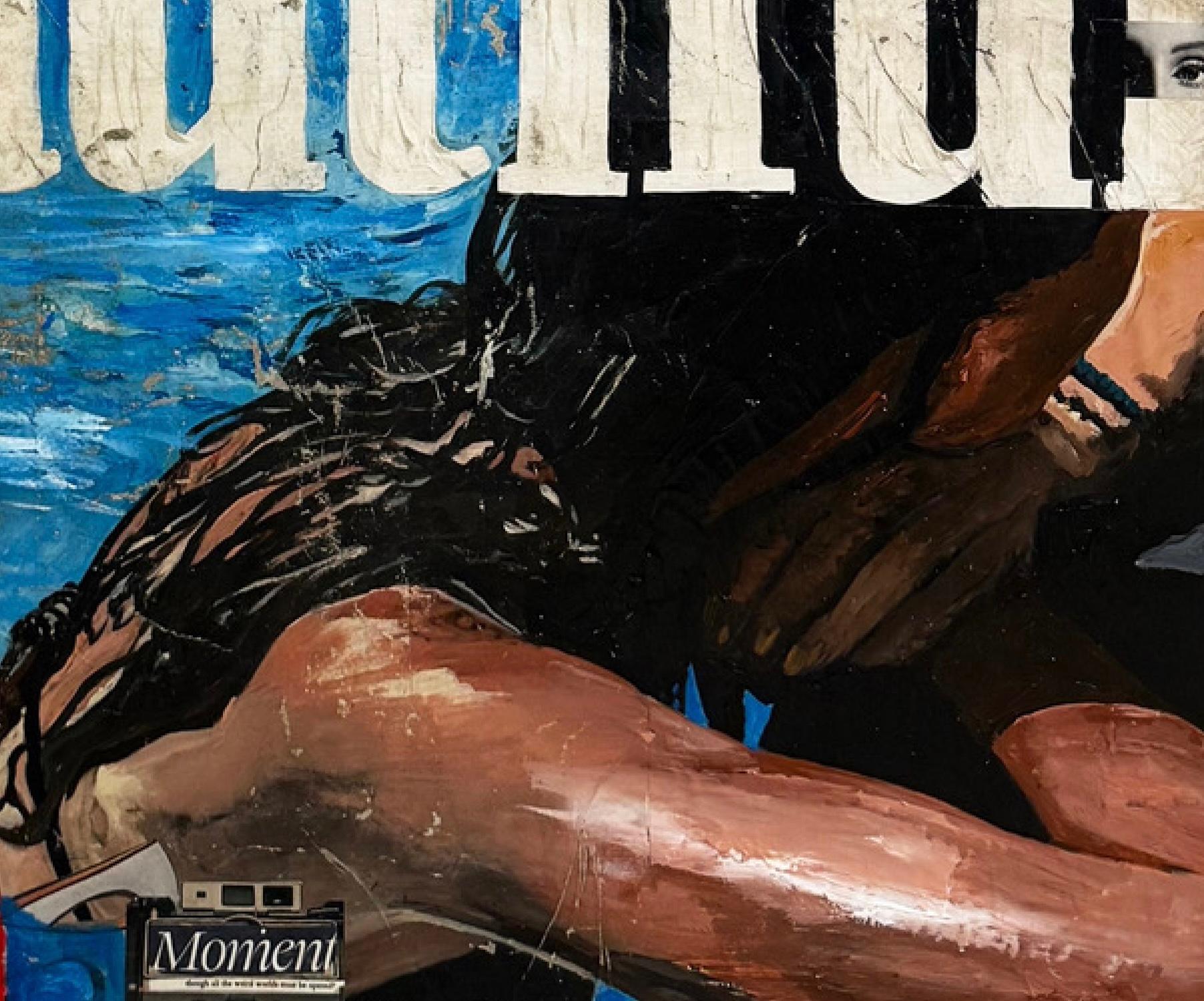 Mixed Media, Collage, Figure féminine avec texte, Pop Art, Beautiful by Greg Miller en vente 6