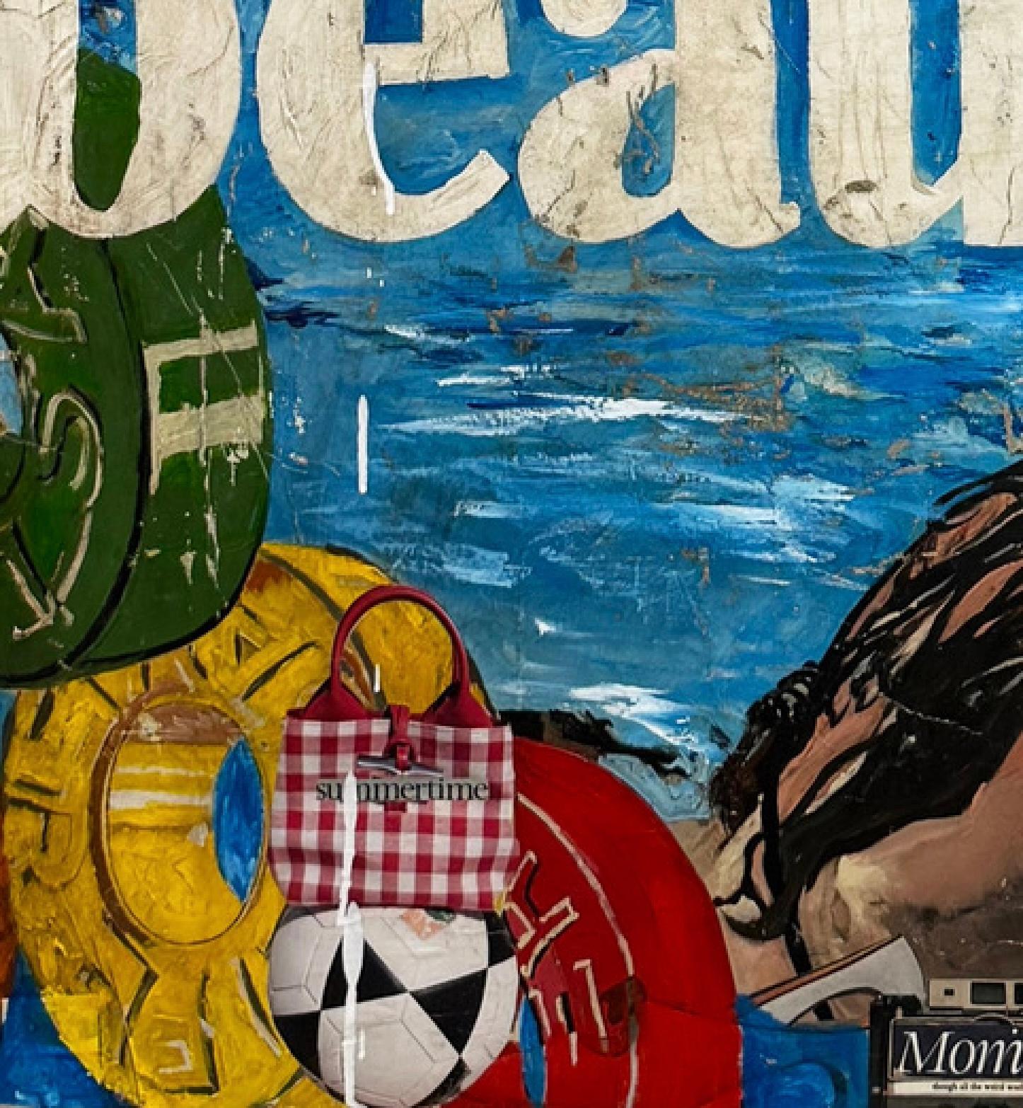 Mixed Media, Collage, Figure féminine avec texte, Pop Art, Beautiful by Greg Miller en vente 7