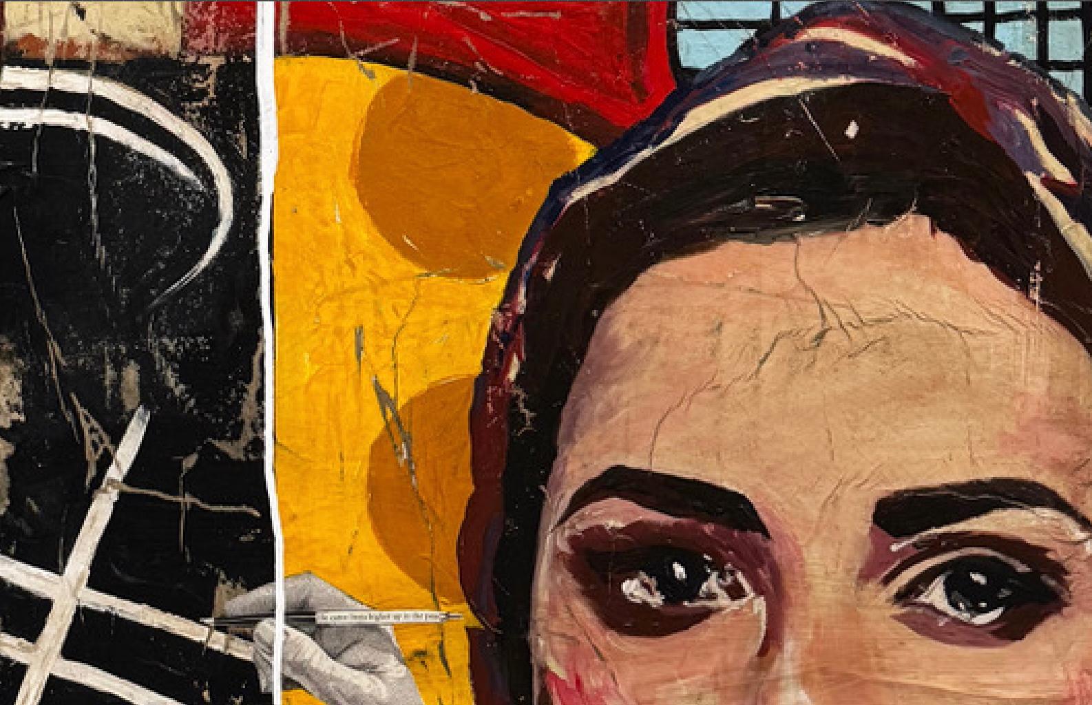 Mixed Media, Collage, Portrait w/ Text, Pop Art, Cocktail Lounge by Greg Miller For Sale 6