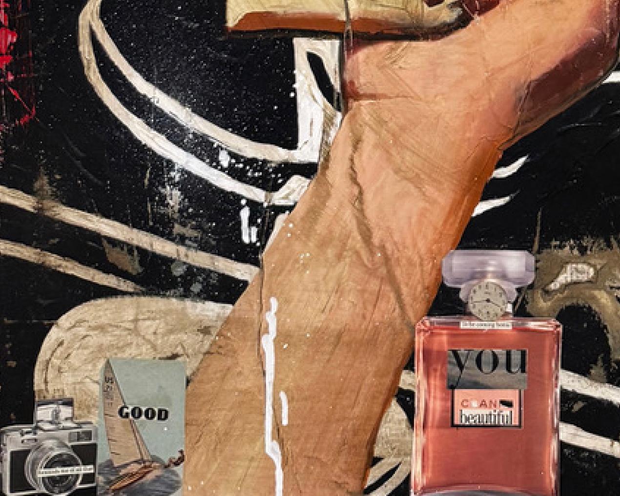 Mixed Media, Collage, Portrait w/ Text, Pop Art, Cocktail Lounge by Greg Miller For Sale 7