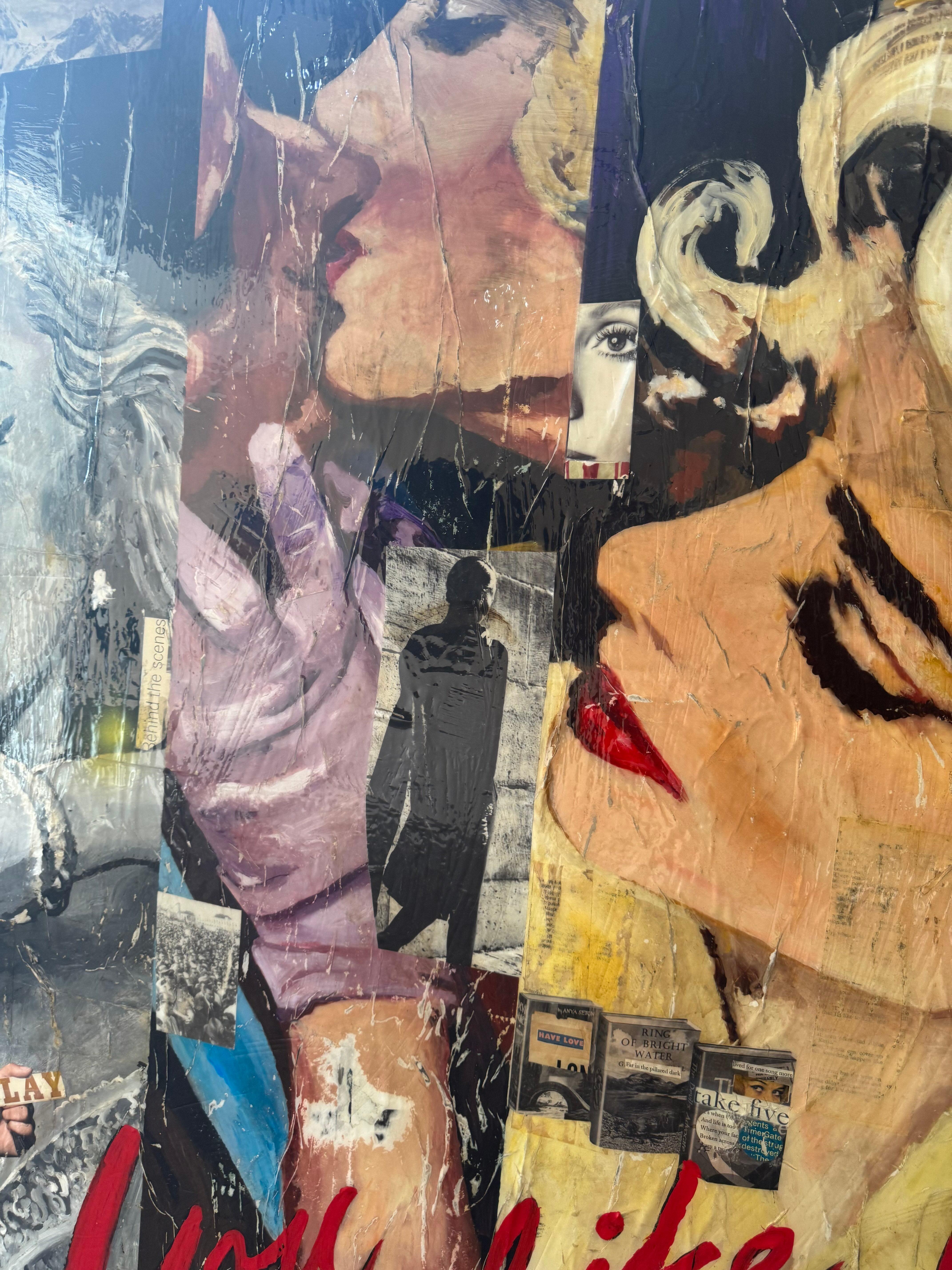 Mixed Media, Pop Art Collage of Female Figures_As You Like It_Greg Miller For Sale 2