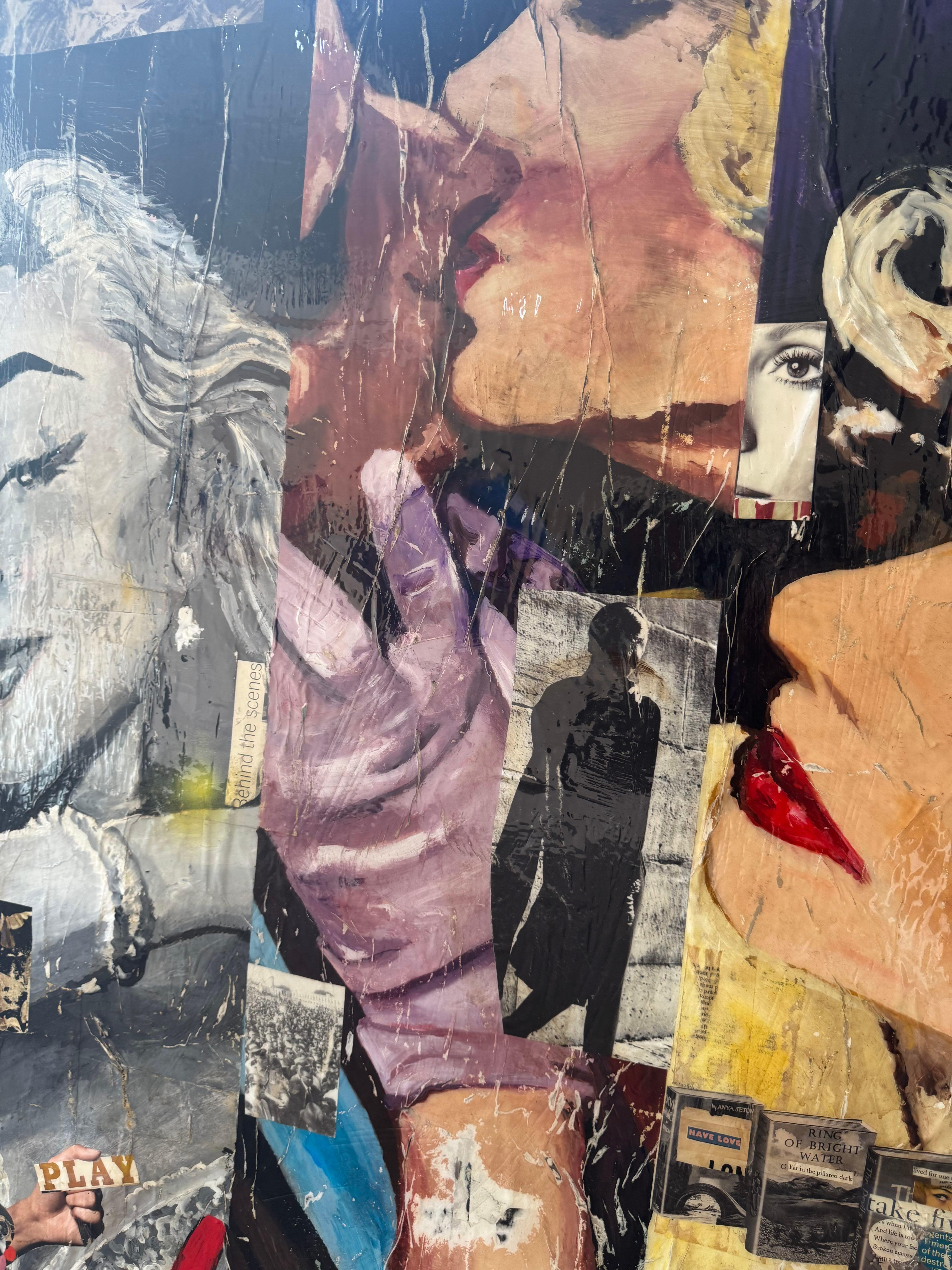 Mixed Media, Pop Art Collage of Female Figures_As You Like It_Greg Miller For Sale 5