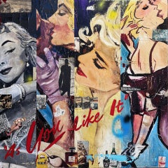 Técnica mixta, collage pop art de figuras femeninas_As You Like It_Greg Miller