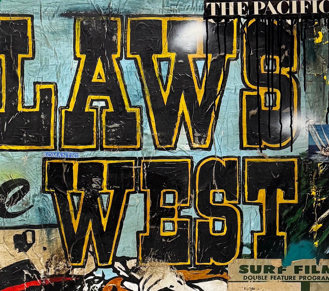 Technique mixte, Pop Art Collage, Texte, Femme_Outlaws of the West_Greg Miller en vente 6