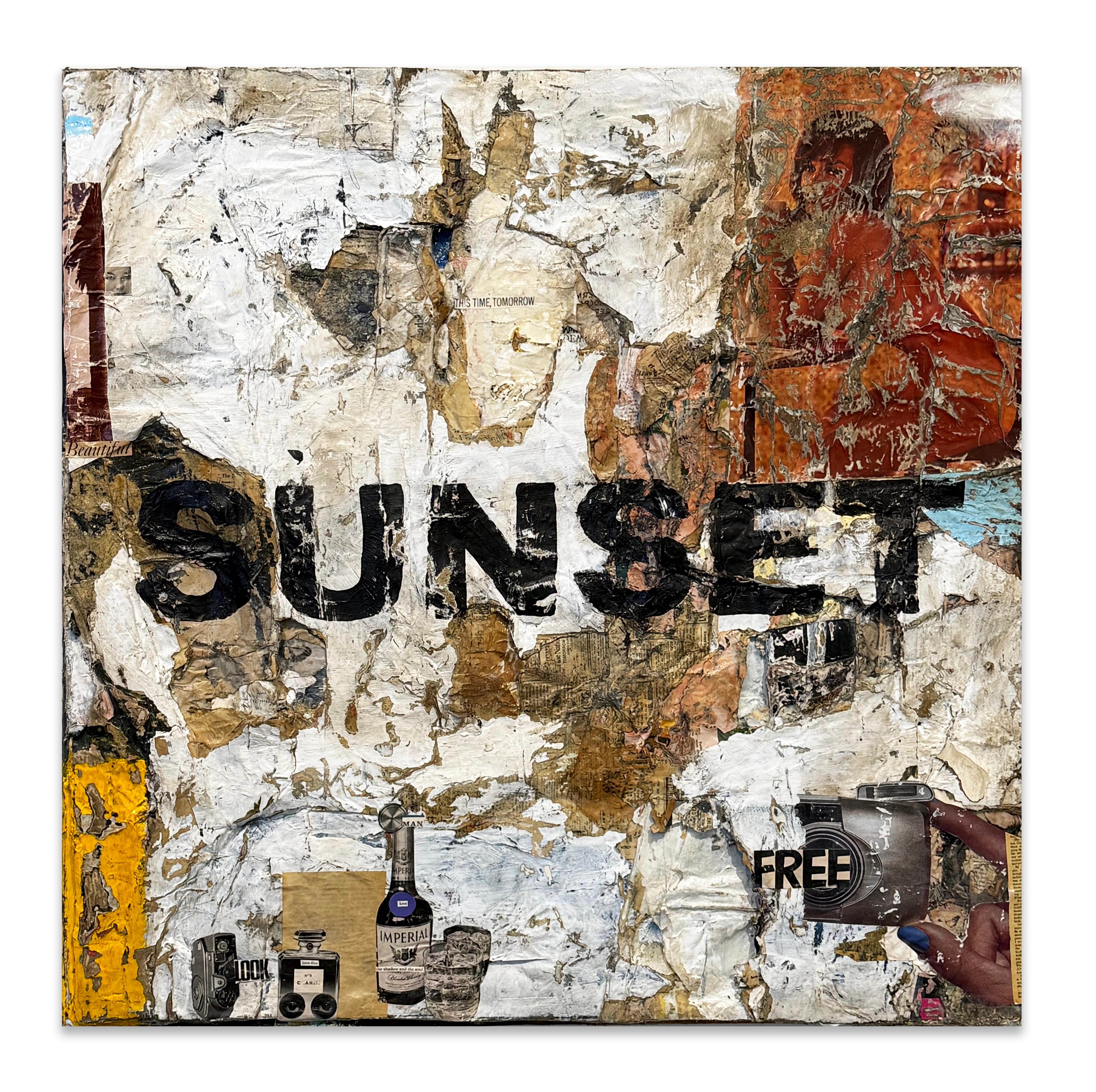 Coucher de soleil - Mixed Media Art de Greg Miller