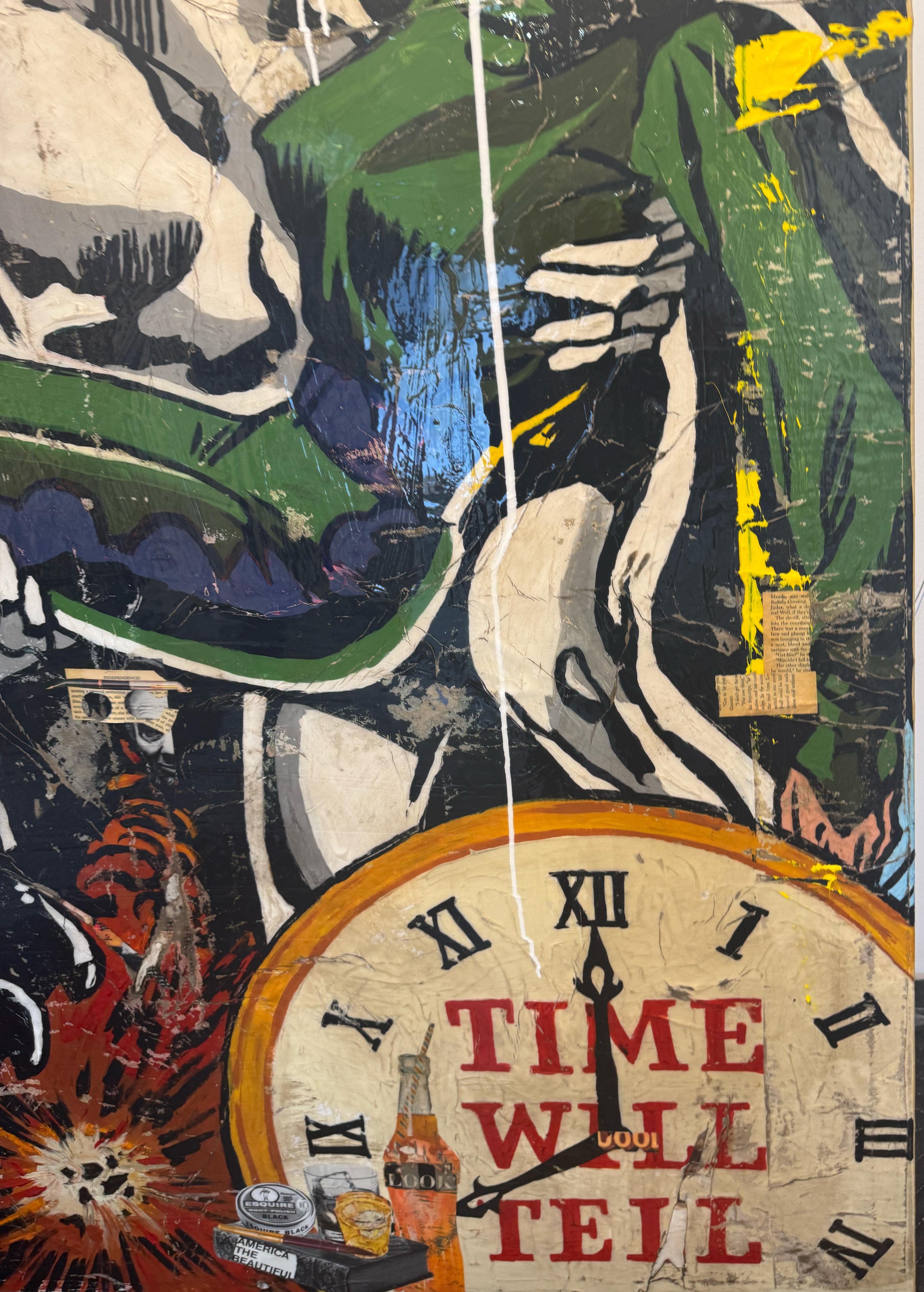 Superheld, Collage, Weibliche Figur & Text, Pop Art, Surf von Greg Miller im Angebot 7