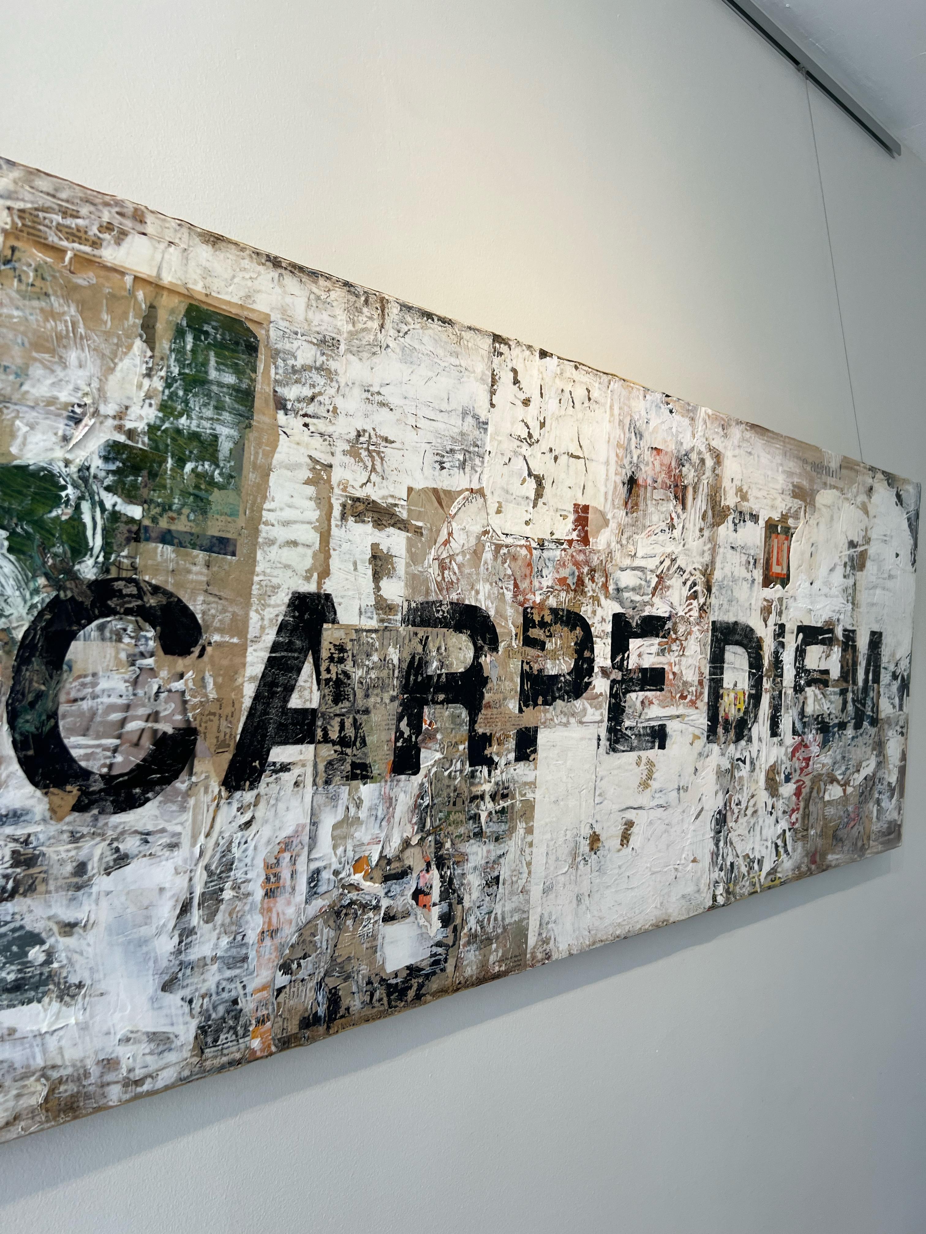 Text_Collage/Mixed Media_Pop Art/Contemporary_Carpe Diem_Greg Miller, 2024 For Sale 1