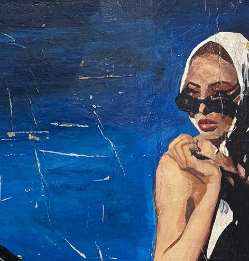 Oldtimer, Collage, Weibliche Figur & Text, Pop Art, Dolce Vita von Greg Miller im Angebot 4