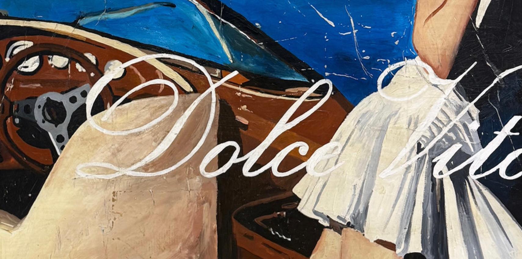 Oldtimer, Collage, Weibliche Figur & Text, Pop Art, Dolce Vita von Greg Miller im Angebot 5