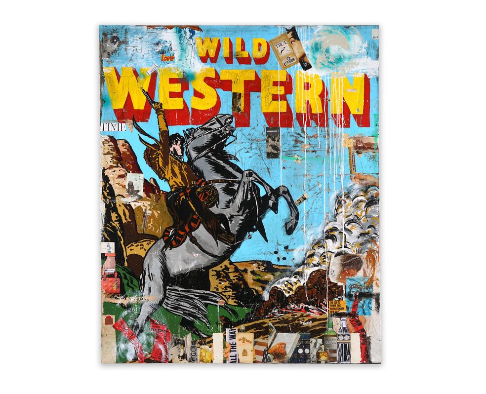 Wild Western - Mixed Media Art by Greg Miller