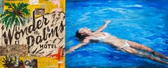 Wonder Palms_Greg Miller_Acrílico/Collage/Panel_Texto/Swimmer