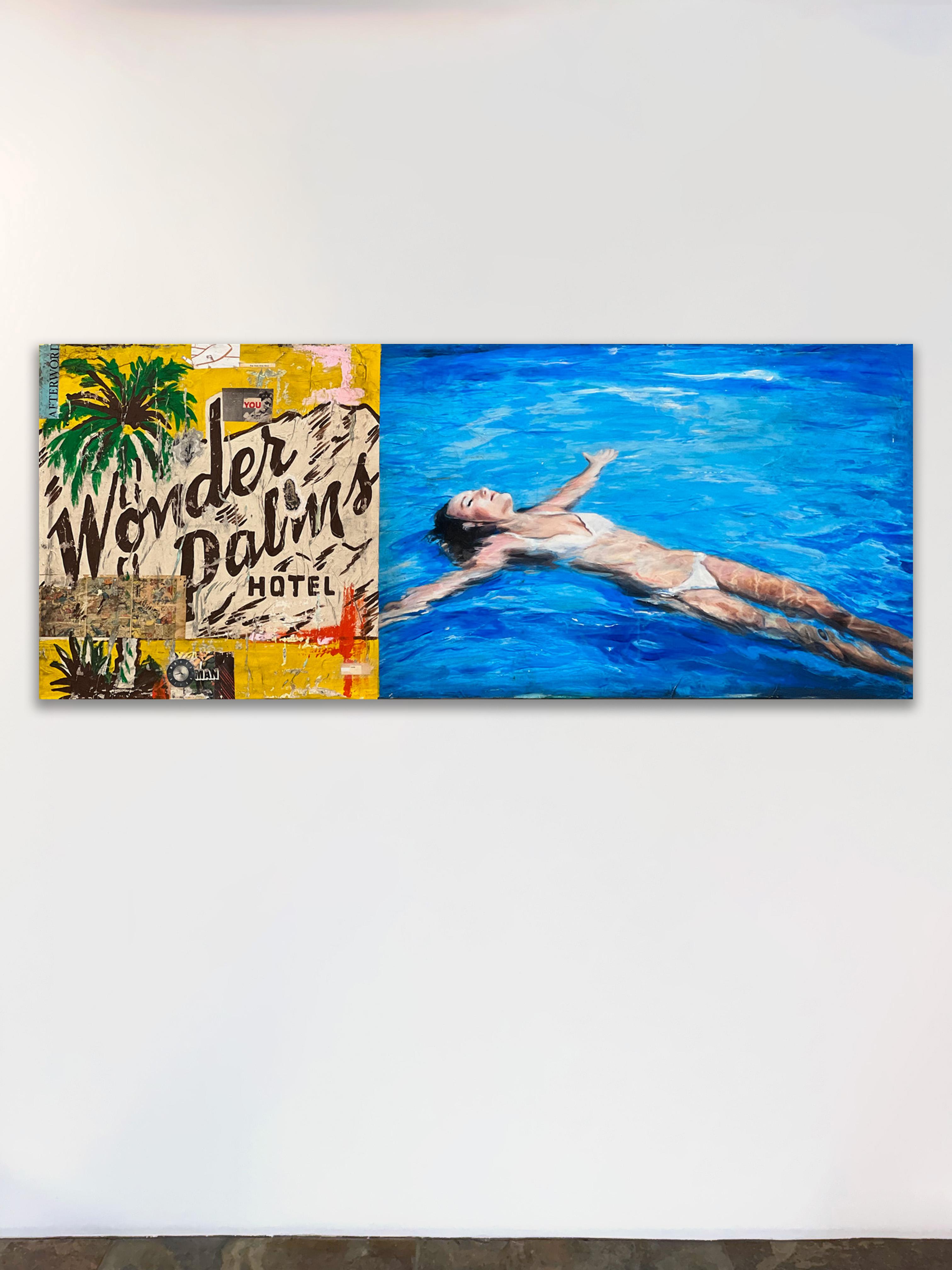 Wonder Palms_Greg Miller_Acrílico/Collage/Panel_Texto/Swimmer en venta 1