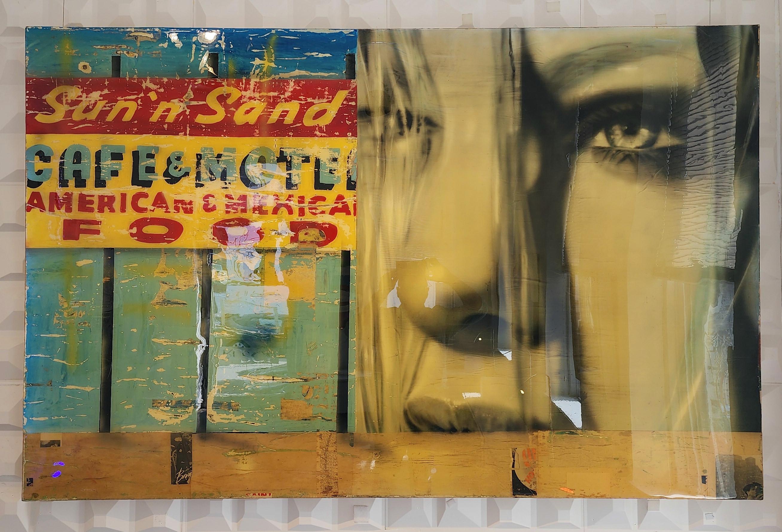 Sun'n'Sand (Americana, Pop Art, California, Icónica, Grande) - Painting de Greg Miller