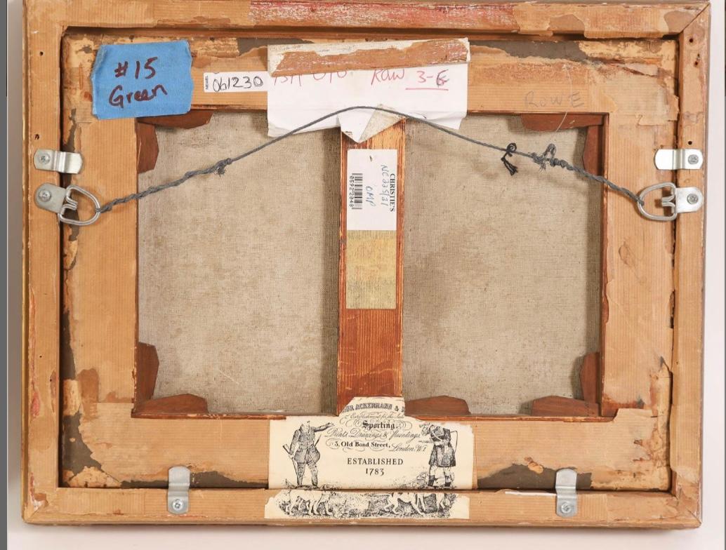 Paar Jagdszenen, Öl auf Leinwand im Angebot 1